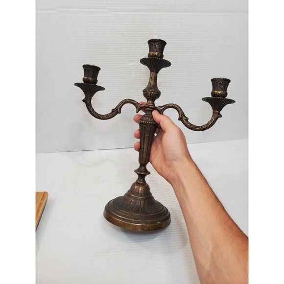 Vintage candelabra candle holders/ 3 arm candelabras/ candelabra perfect for - Picture 5 of 10